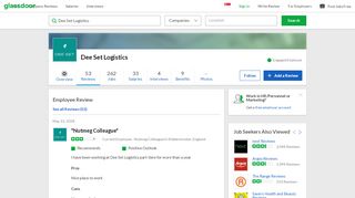 
                            5. Dee Set Logistics - Nutmeg Colleague | Glassdoor.sg