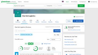 
                            5. Dee Set Logistics Reviews | Glassdoor.co.uk