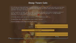 
                            6. Deep Town Calc