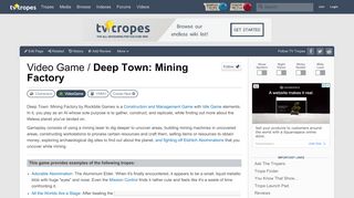 
                            8. Deep Town: Mining Factory (Video Game) - TV Tropes