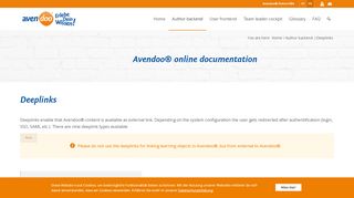 
                            3. Deeplinks - Avendoo® Online Hilfe