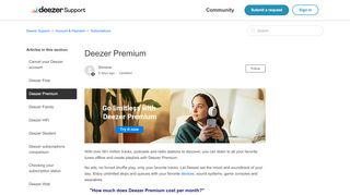 
                            1. Deezer Premium – Deezer Support