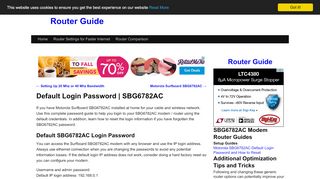 
                            5. Default Login Password | SBG6782AC | Router Guide