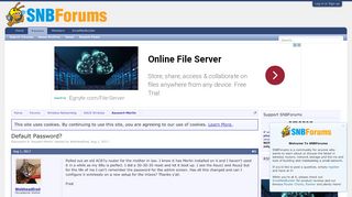 
                            3. Default Password? | SmallNetBuilder Forums
