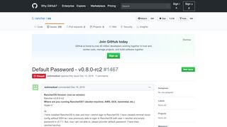 
                            1. Default Password - v0.8.0-rc2 · Issue #1467 · …