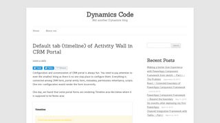 
                            6. Default tab (timeline) of Activity Wall in CRM Portal | Dynamics ...