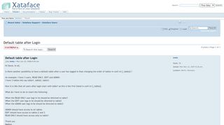 
                            2. Default table after Login - Xataface Forums • View topic