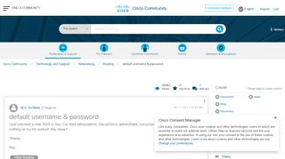 
                            3. default username & password - Cisco Community