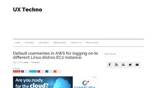 
                            10. Default usernames in AWS for logging on to different Linux ...