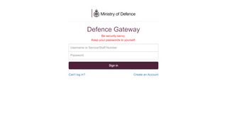 
                            1. Defence Gateway - Login