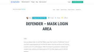 
                            3. Defender - Mask Login Area - WPMU Dev