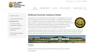
                            7. Defense Forensic Science Center