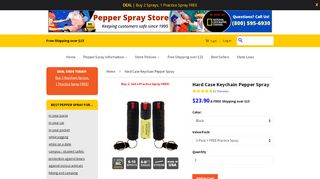 
                            4. Defense Pepper Spray Keychain with Protective Holder ...