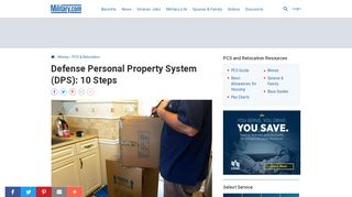 
                            6. Defense Personal Property System (DPS): 10 ... - Military.com