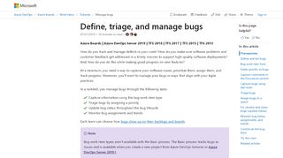 
                            3. Define & manage bugs or code defects - Azure Boards | Microsoft Docs