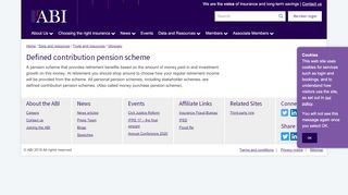 
                            7. Defined contribution pension scheme ABI