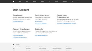 
                            1. Dein Account - Apple (DE)
