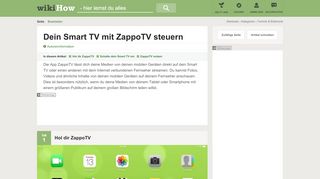 
                            5. Dein Smart TV mit ZappoTV steuern – wikiHow