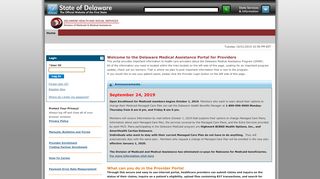 
                            10. Delaware Medical Assistance Portal for Providers > Home