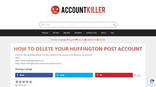 
                            8. Delete your Huffington Post account | accountkiller.com