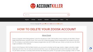 
                            9. Delete your Zoosk account | accountkiller.com