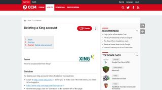 
                            6. Deleting a Xing account - ccm.net