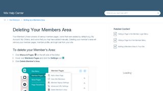 
                            3. Deleting Your Members Area | Help Center | Wix.com