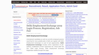 
                            5. Delhi Employment Exchange 2019 Login Process, …