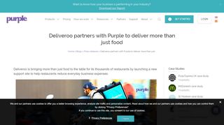 
                            6. Deliveroo partners with Purple to deliver more than just food ...