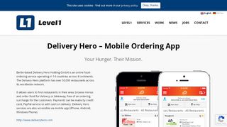 
                            1. Delivery Hero - Mobile Ordering App | Level1 GmbH
