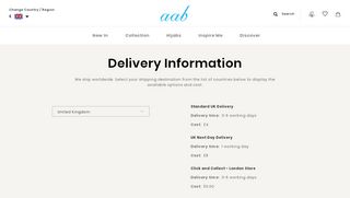 
                            6. Delivery Information - aabcollection.com