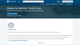 
                            1. Deloitte Insights - LinkedIn Learning