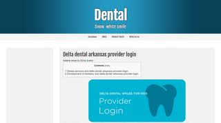 
                            10. Delta dental arkansas provider login – Dental