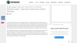 
                            1. Demillus Login – Veja como é fácil usar o site da …