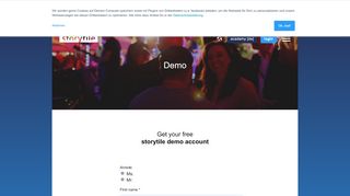 
                            1. Demo Anmeldung - storytile.net