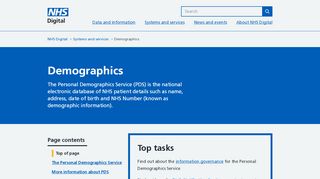 
                            6. Demographics - NHS Digital