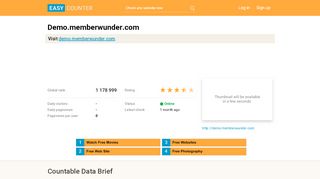 
                            2. Demo.memberwunder.com: Login – MemberWunder – demo