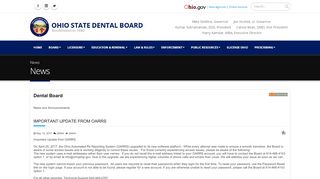 
                            6. Dental Board | Important Update from OARRS - Ohio State Dental Board