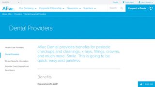 
                            1. Dental Insurance Providers – Aflac & Supplemental …