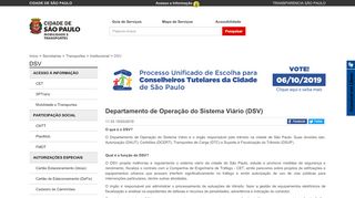 
                            1. Departamento de Operação do Sistema Viário (DSV ...