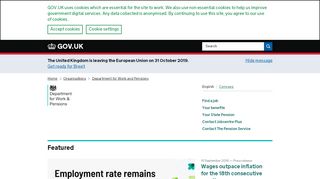 
                            10. Department for Work and Pensions - GOV.UK