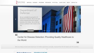 
                            2. Department of Defense - Center for Disease Detection