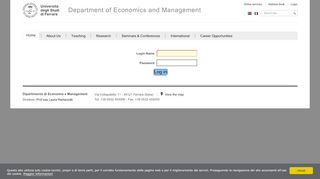 
                            6. Department of Economics and Management - Unife