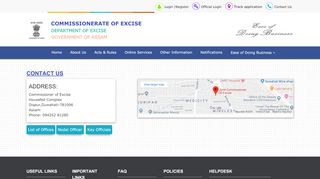 
                            6. Department of Excise - Commissionerate of Excise