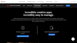 
                            2. Deploy and manage | Adobe Creative Cloud for teams