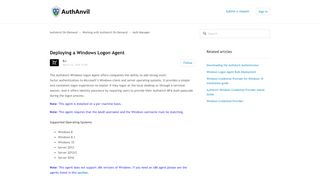 
                            9. Deploying a Windows Logon Agent – AuthAnvil On-Demand