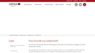 
                            1. Der A-ROSA Kundenclub | Anmeldung und …