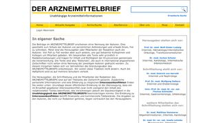 
                            1. DER ARZNEIMITTELBRIEF