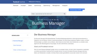 
                            5. Der Business Manager | Hilfebereich für Facebook-Werbeanzeigen