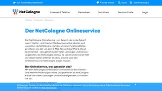 
                            5. Der NetCologne Onlineservice